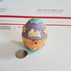 Easter Bunny Rabbit Egg Jewelry Box